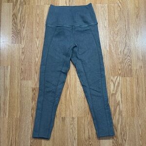 Avacado High-Waist Ribbed Deep Teal Leggings